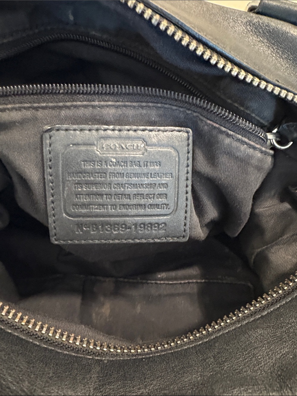 Coach Black Leather Satchel with Tassel Accent - Picture 5 of 7